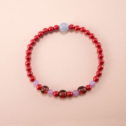 Bold Energy & Wealth – Handmade Cinnabar Beaded Bracelet