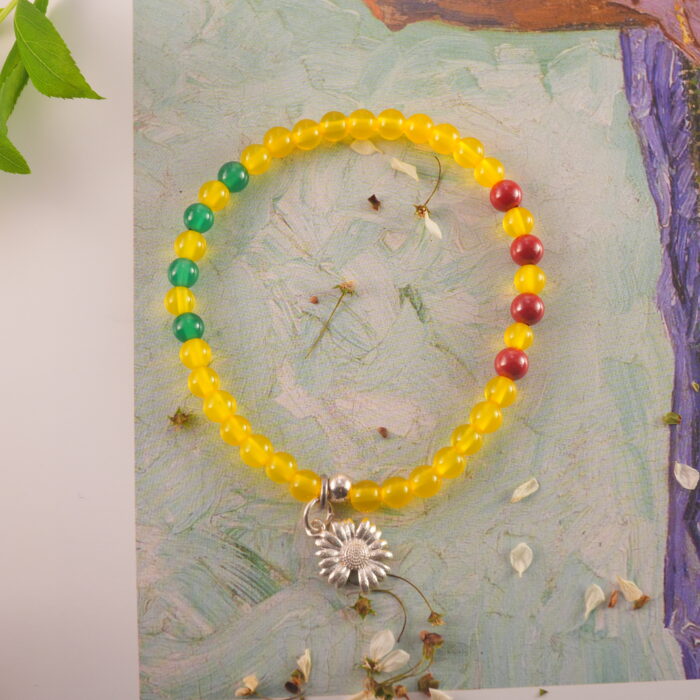 Bracelet placed beside elegant decor pieces