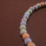 Close-up of the Alashan stone beaded bracelet, highlighting the beads and S925 sterling silver accents