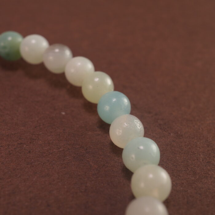 Close-up of Amazonite Beads and Sterling Silver Star Charm