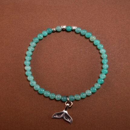 Amazonite Charm Bracelet with Sterling Silver Accents – Handmade Jewelry