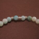 Close-up of Amazonite Beads and Sterling Silver Star Charm