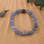 Blue Agate Bracelet Placed in Natural Light – Elegant and Grounding Energy
