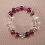 Clear Quartz and Chalcedony Energy Bracelet – Soft Blue Crystal Jewelry