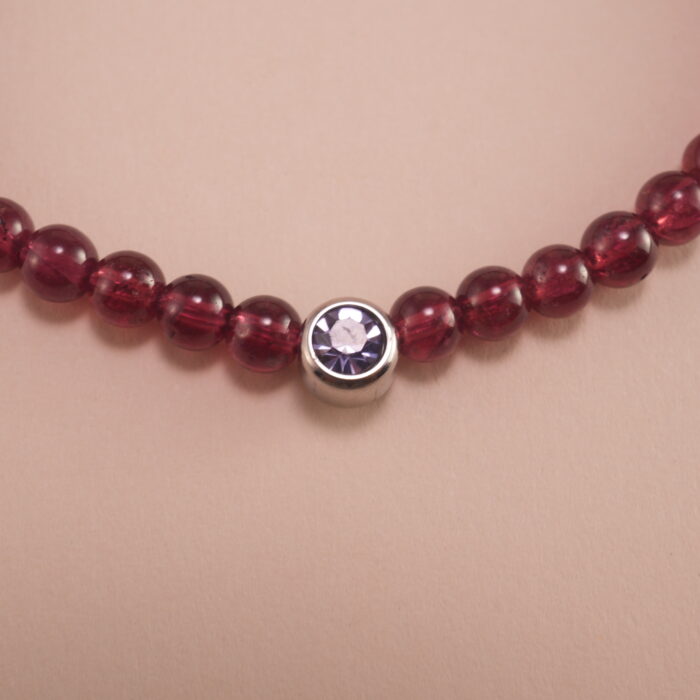 Close-up of Garnet Beads – Handmade Garnet Bracelet Details