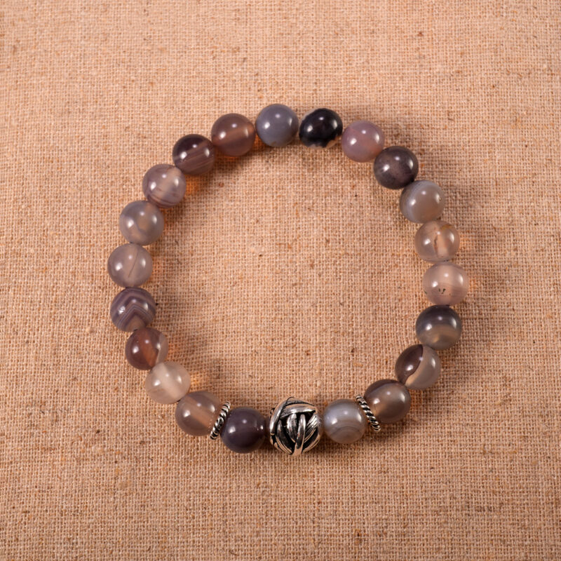 Discover calm and clarity with this handmade Gray Agate bracelet. Crafted with natural agate beads to support balance, grounding, and emotional peace.