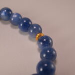Close-up of Kyanite, Chalcedony, and Agate Beads – Natural Crystal Bracelet