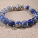Close-up of Kyanite Beads – Natural Blue Crystal Bracelet