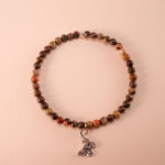 Jasper bracelet featuring natural Picture Jasper beads with S925 silver clasp
