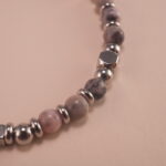 Close-up of Pink Chalcedony Beads – Soft Crystal Bracelet for Heart Energy and Peace