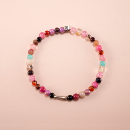 Rose Quartz and Amethyst 4mm Beaded Love Bracelet – Colorful Healing Jewelry