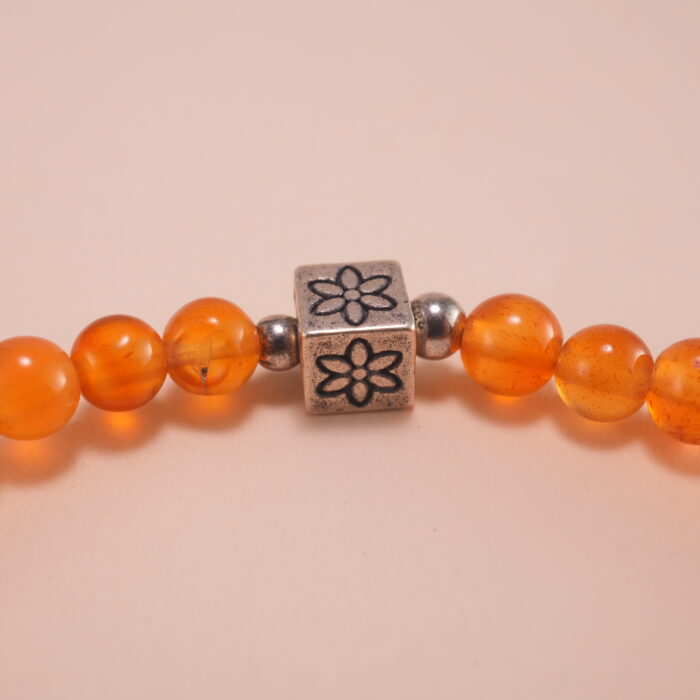 Close-up of Agate Beads and Star Charm – Natural Stone Bracelet Detail