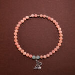 Chalcedony Bracelet with Butterfly Charm – Handmade Crystal Jewelry
