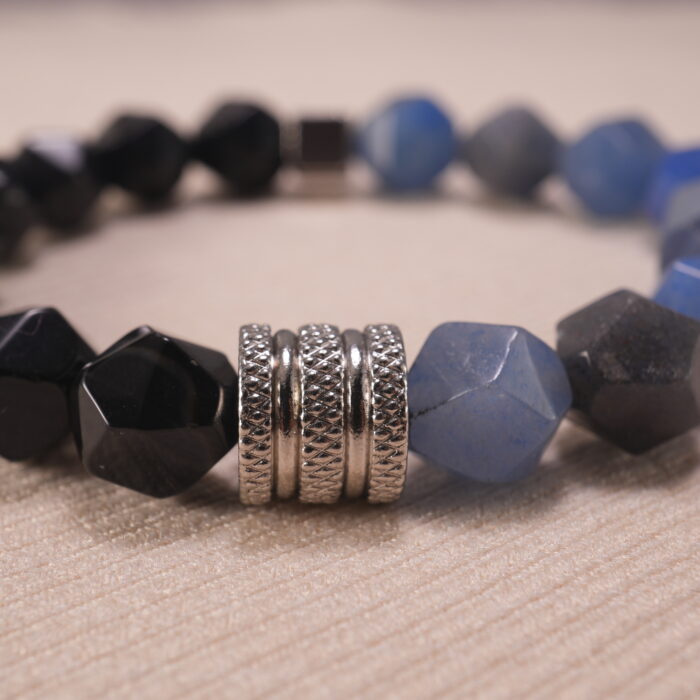 Close-up of bead texture and elastic cord connection, highlighting craftsmanship.