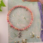 Rhodochrosite Charm Bracelet in Soft Natural Light – Emotional Healing and Peace