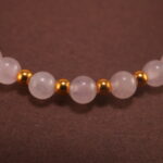 Close-up of Rose Quartz Beads – Beautiful Beaded Love Bracelet