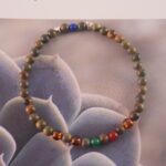 Sandalwood Gemstone Bracelet in a Peaceful Zen Setting – Wooden Spiritual Jewelry