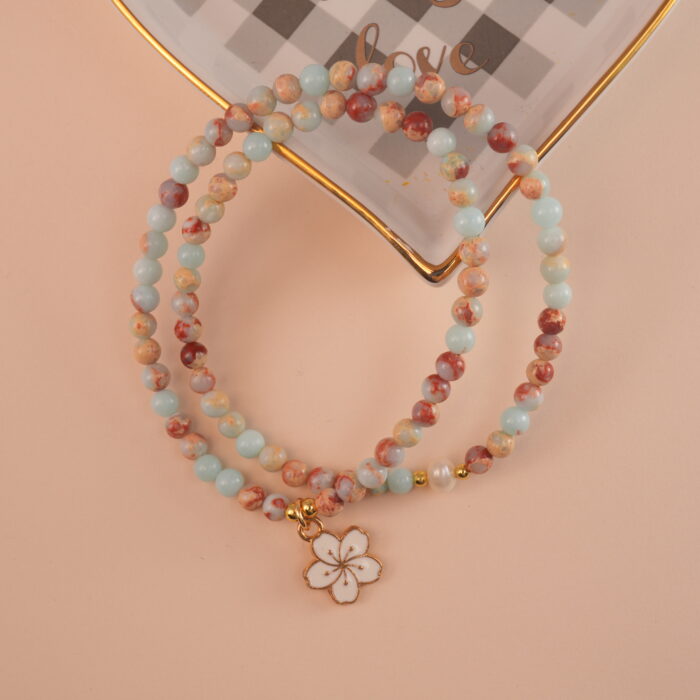 Bracelet placed in a soft, natural setting for a calming vibe