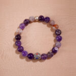 8mm Natural Amethyst Sleep Bracelet – Full Product View