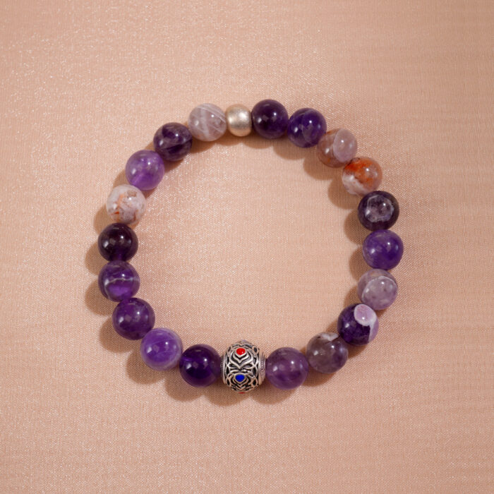 8mm Natural Amethyst Sleep Bracelet – Full Product View