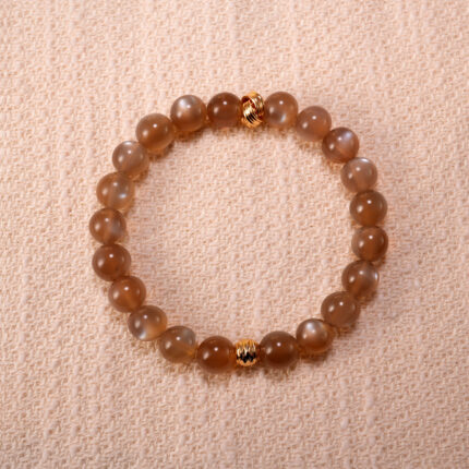 8mm Natural Moonstone Bracelet – Full Product Display
