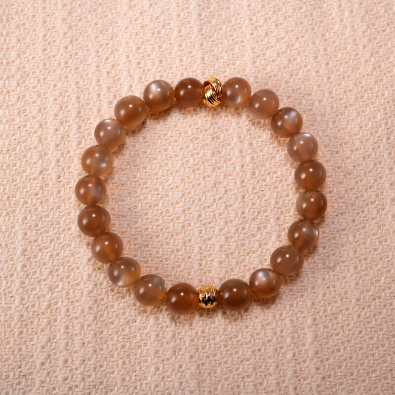 8mm Natural Moonstone Bracelet – Full Product Display