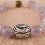 Close-up of faceted amethyst beads highlighting clarity and cut
