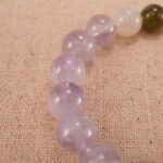 Close-up of faceted amethyst beads highlighting clarity and cut