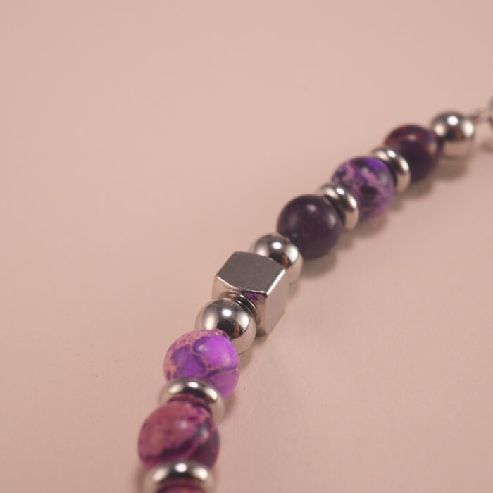 Zoom-in on the smooth polished beads and the S925 adjustable clasp detail
