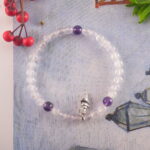 The bracelet displayed in a peaceful, natural setting that evokes a sense of calm and serenity