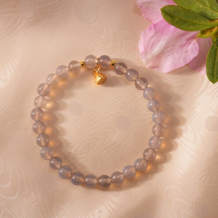 Bracelet resting in a calming natural setting