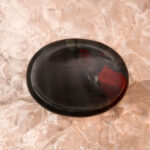 Natural African Bloodstone worry stone