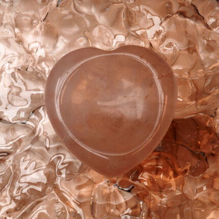 Heart-shaped Rose Quartz worry stone