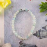 Amazonite bracelet in natural light showing soft aqua tones.