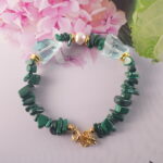 Full view of the bracelet layout showcasing the color balance and natural textures of each gemstone.