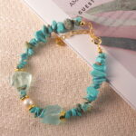 Complete view of the bracelet layout, highlighting the smooth polish and coordinated colors of each bead.