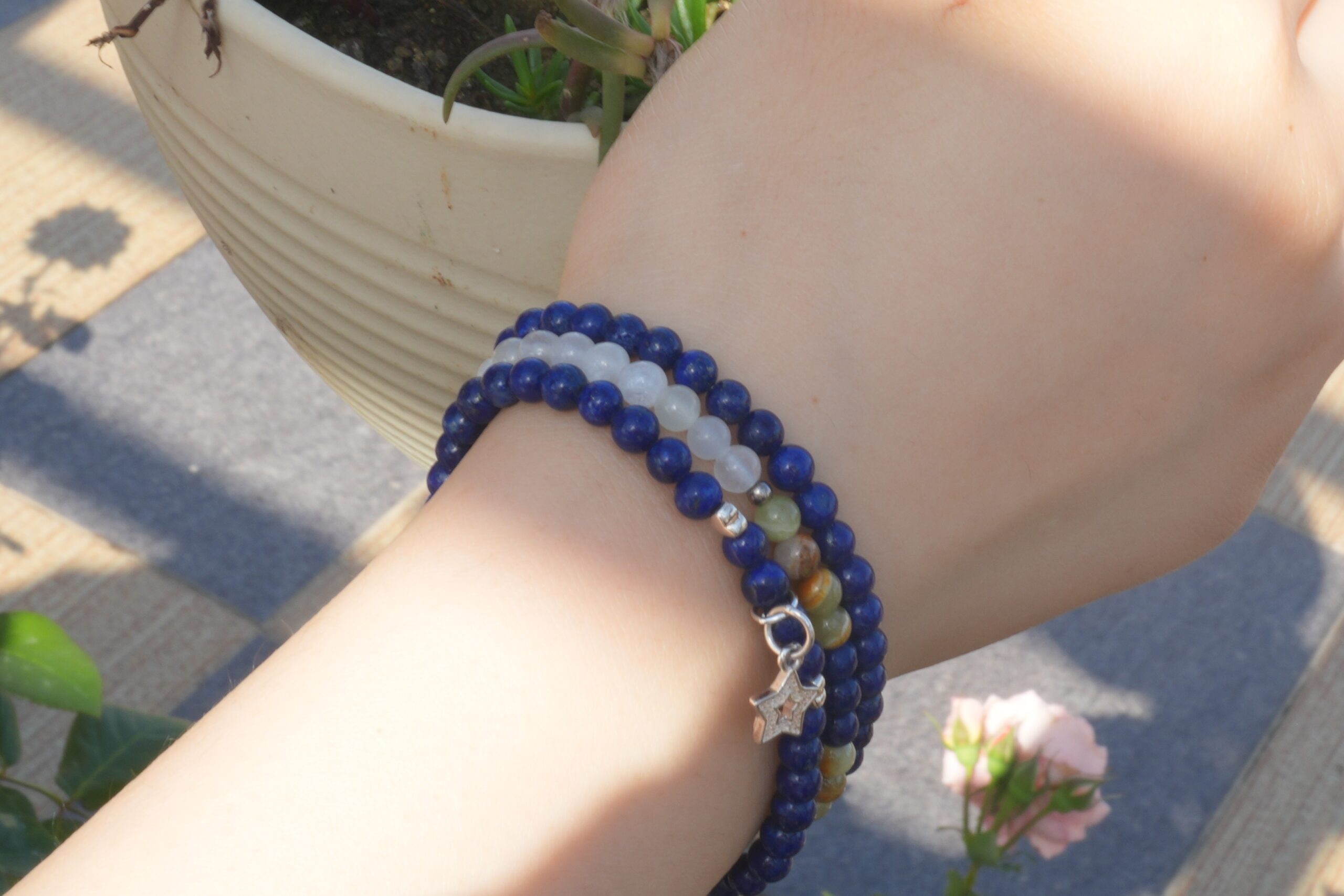 3 bracelets under sunshine