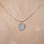 Aquamarine pendant in a styled setting