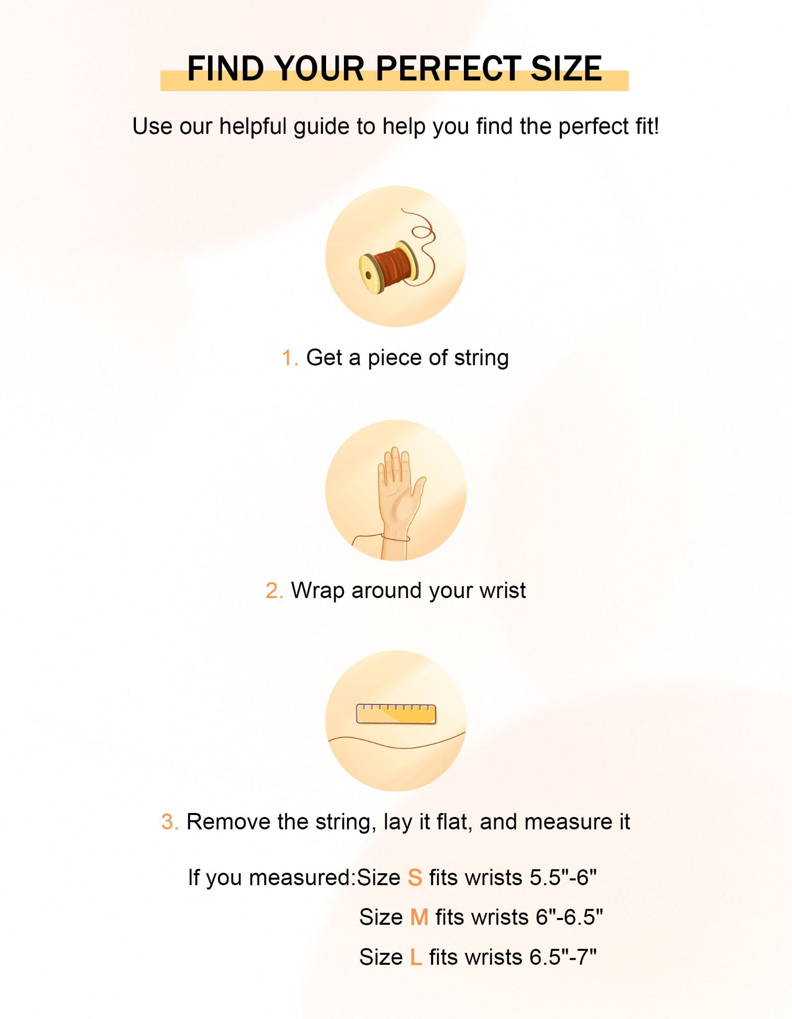 How to measure your wrist.